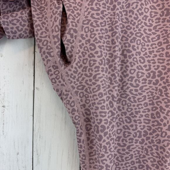 All Fenix x Anthropologie Pink Leopard High Rise 7/8 Ankle Leggings Size Medium - Picture 3 of 10